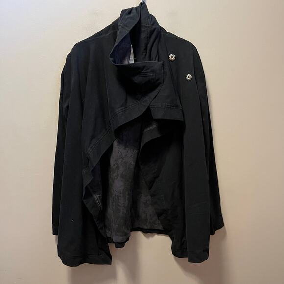 Lululemon‎ Gratitude Wrap Size 6 Black Cotton Blend - Picture 1 of 6